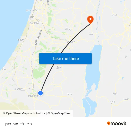 אום בטין to נירן map
