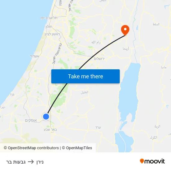 גבעות בר to נירן map