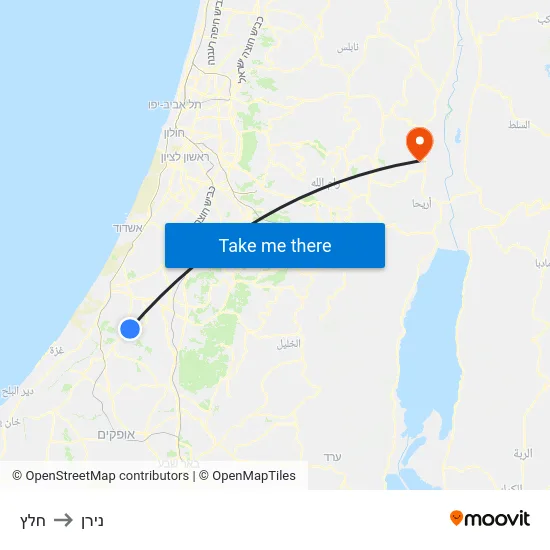חלץ to נירן map