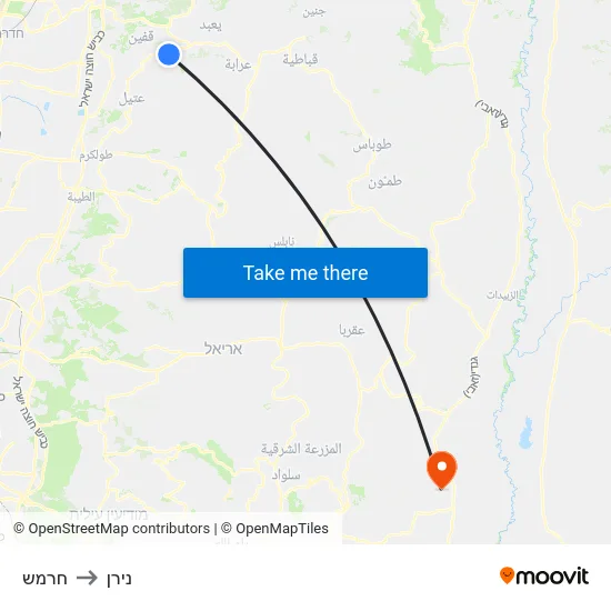חרמש to נירן map