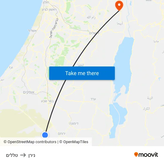 טללים to נירן map