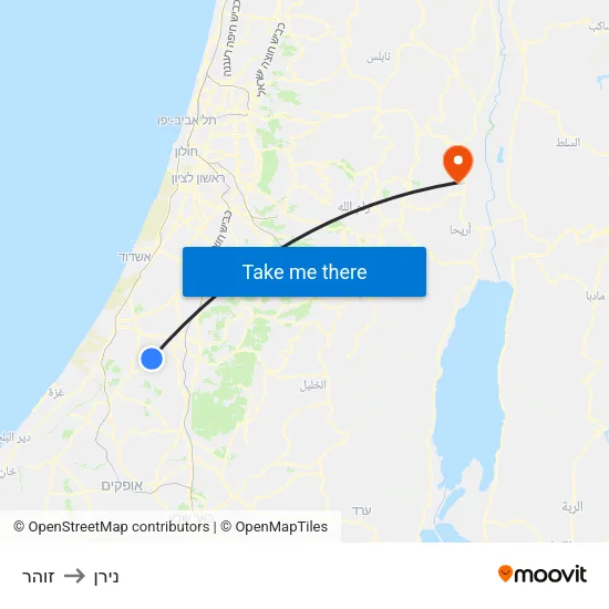 זוהר to נירן map