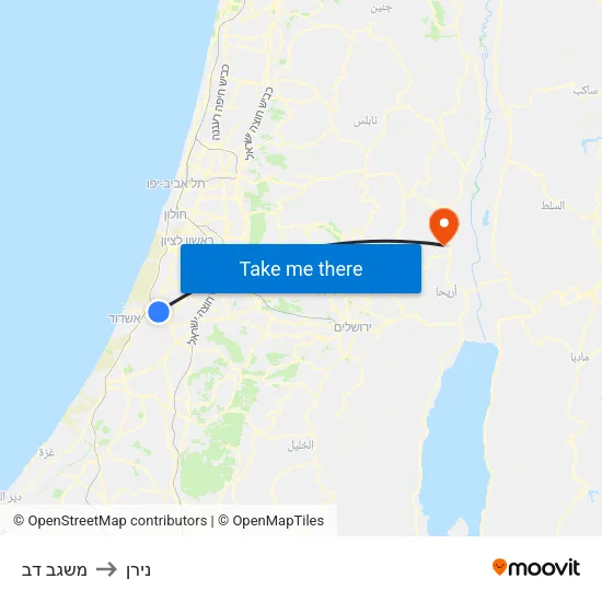 משגב דב to נירן map