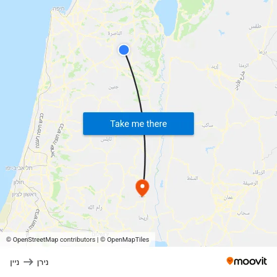 ניין to נירן map