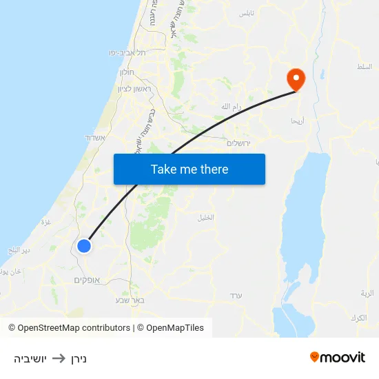 יושיביה to נירן map