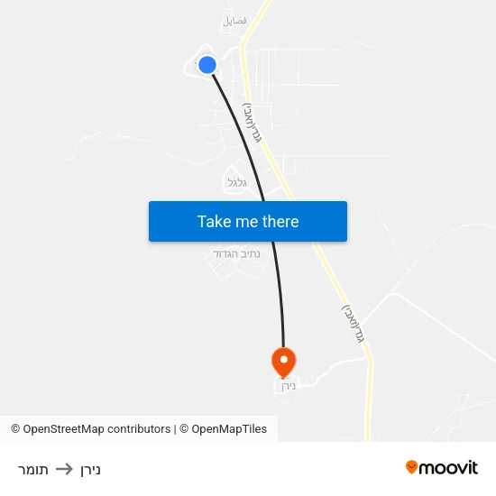 תומר to נירן map
