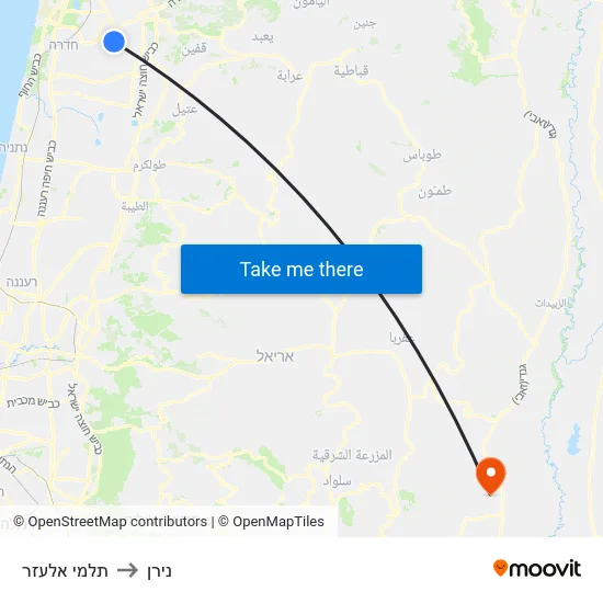 תלמי אלעזר to נירן map