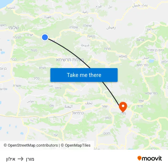 אילון to מורן map