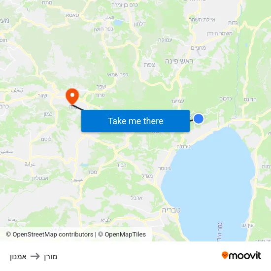 אמנון to מורן map