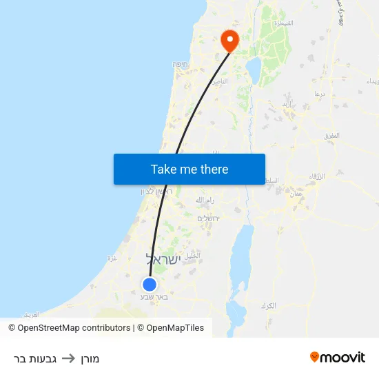 גבעות בר to מורן map