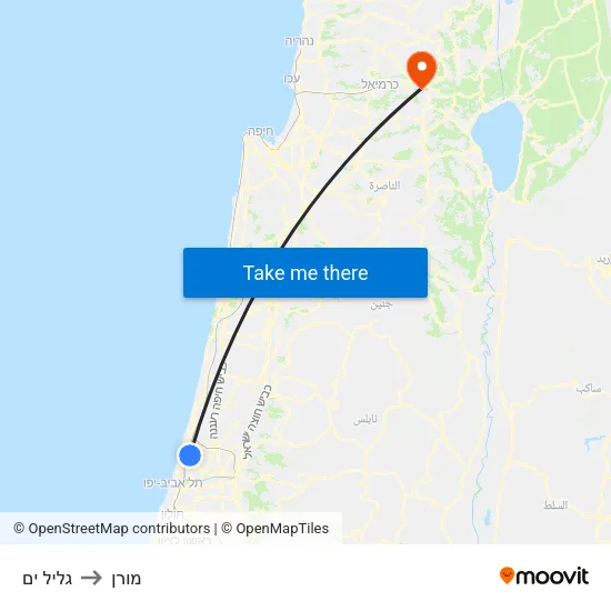 גליל ים to מורן map