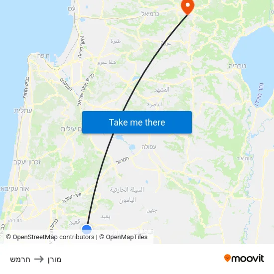 חרמש to מורן map
