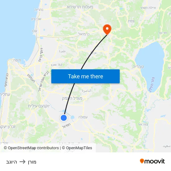 היוגב to מורן map