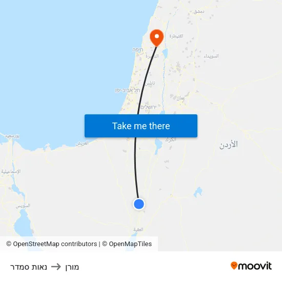 נאות סמדר to מורן map