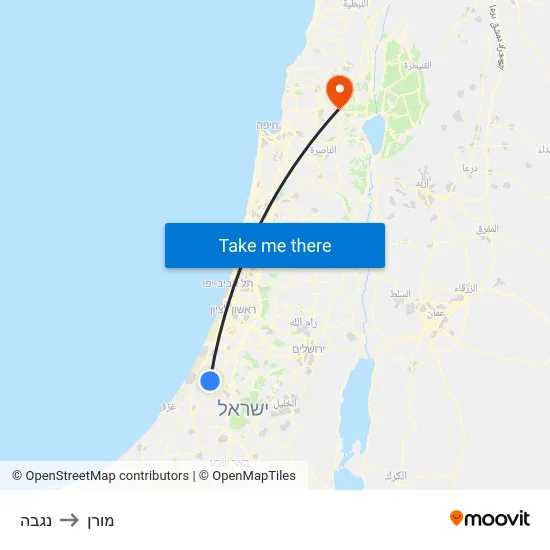 נגבה to מורן map