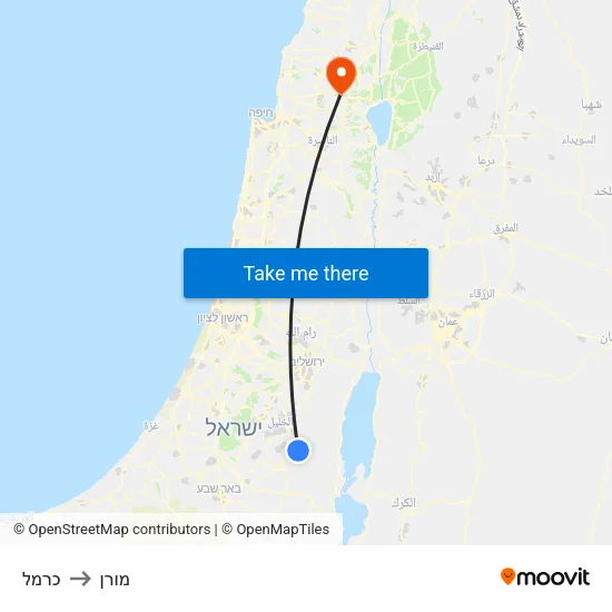 כרמל to מורן map