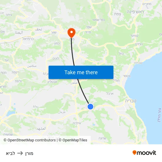 לביא to מורן map