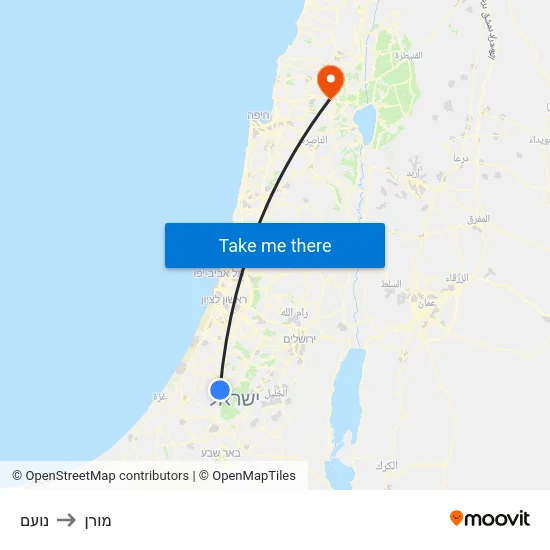 נועם to מורן map