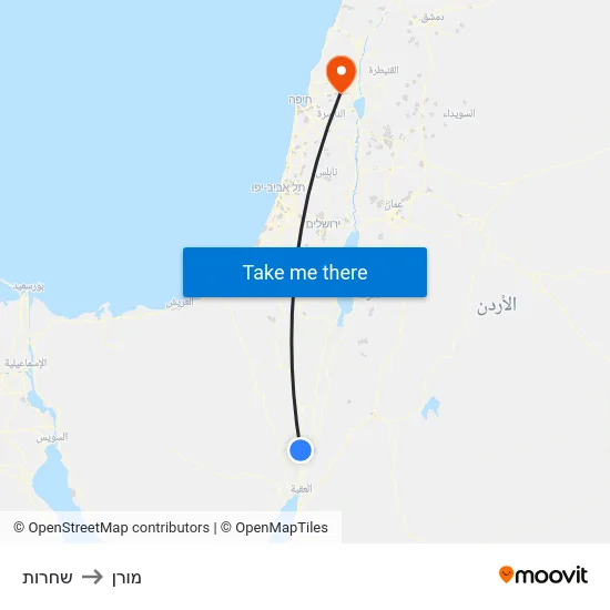 שחרות to מורן map