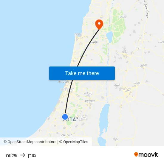 שלווה to מורן map