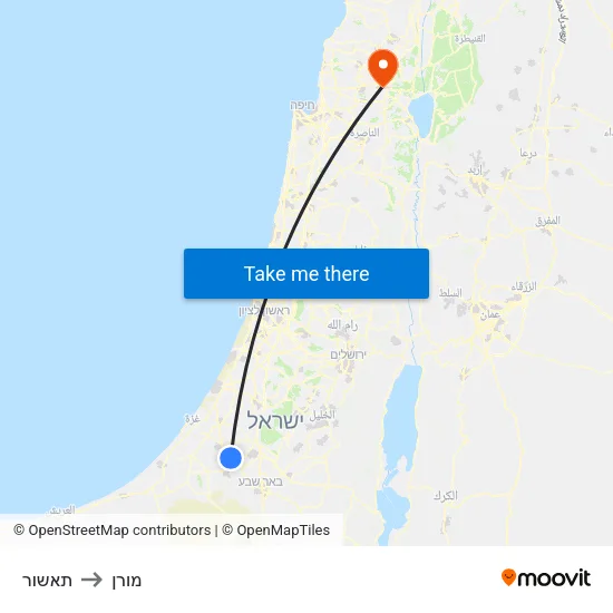 תאשור to מורן map