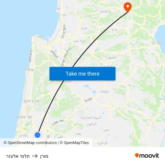 תלמי אלעזר to מורן map