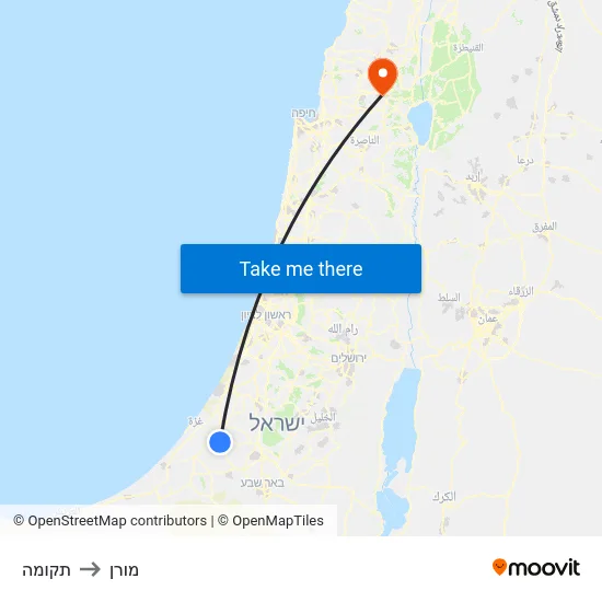 תקומה to מורן map
