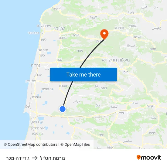 ג'דיידה-מכר to גורנות הגליל map