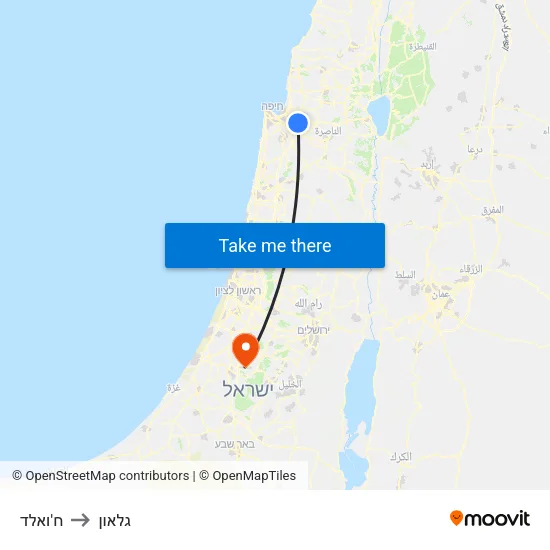ח'ואלד to גלאון map