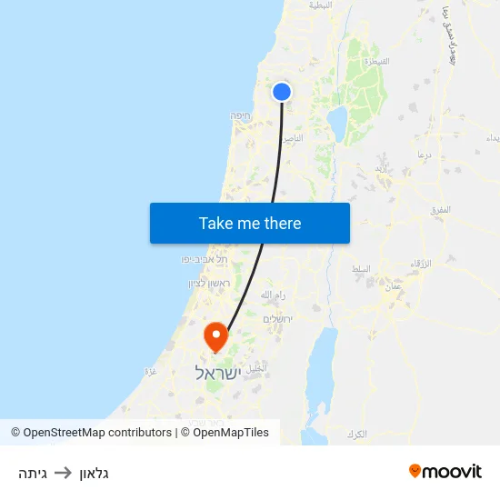 גיתה to גלאון map