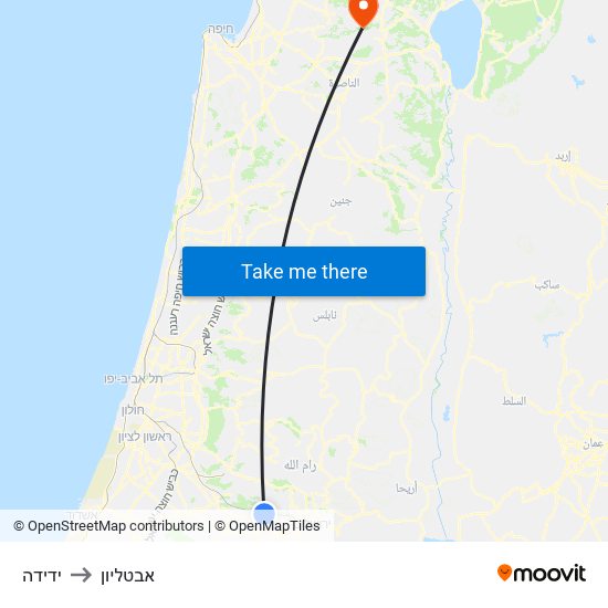 ידידה to אבטליון map