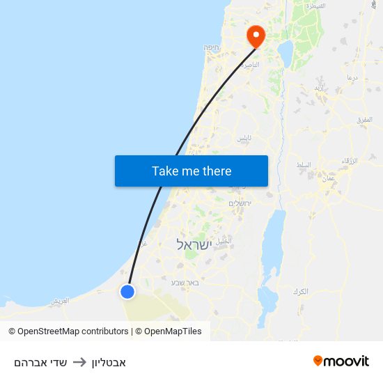 שדי אברהם to אבטליון map