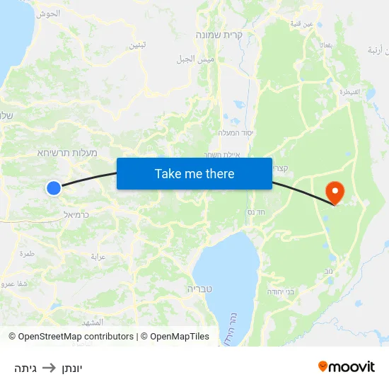 גיתה to יונתן map