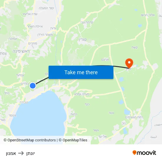 אמנון to יונתן map