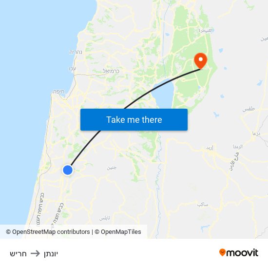 חריש to יונתן map