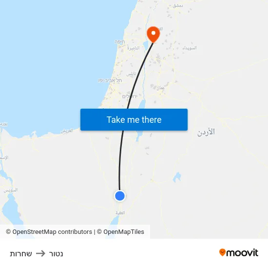 שחרות to נטור map