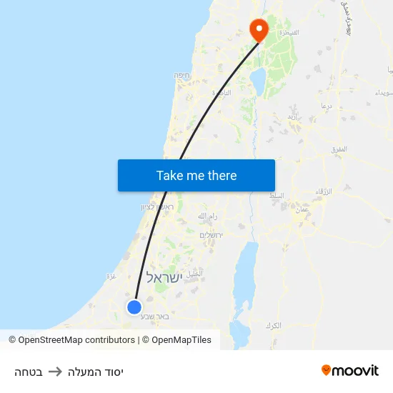 בטחה to יסוד המעלה map