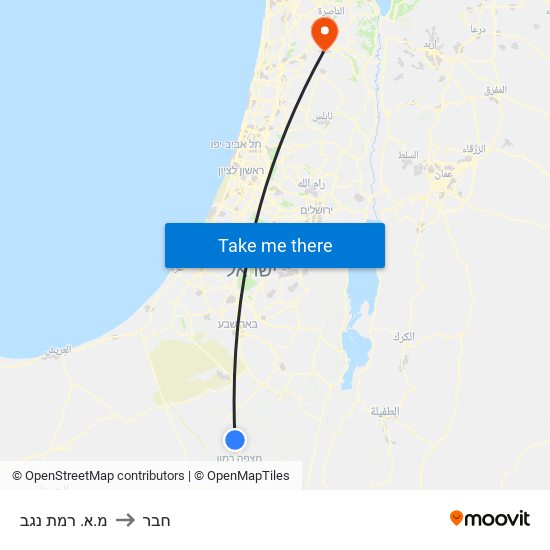 מ.א. רמת נגב to חבר map