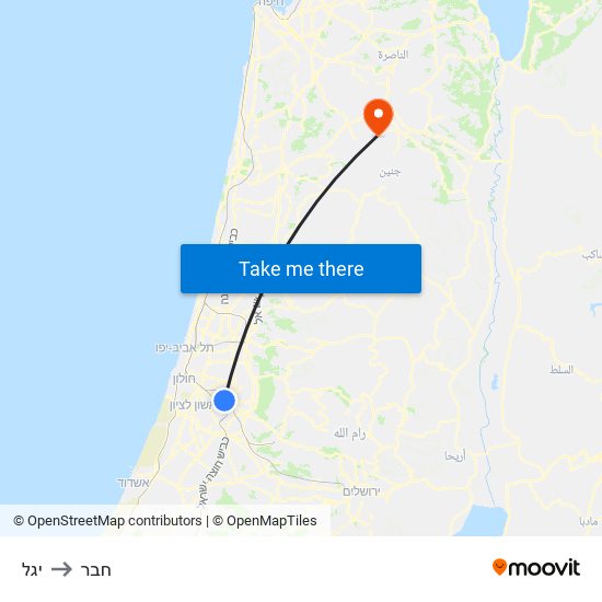 יגל to חבר map