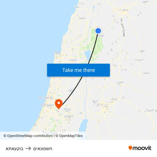 בוקעאתא to חשמונאים map