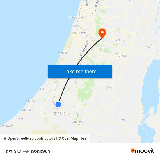 שיבולים to חשמונאים map