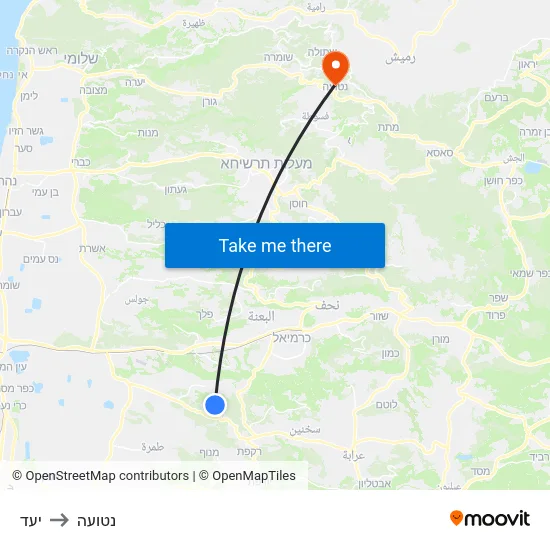 יעד to נטועה map