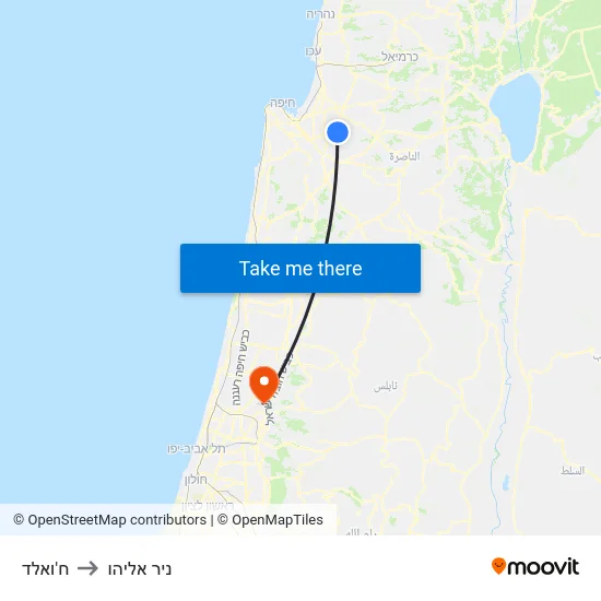 ח'ואלד to ניר אליהו map