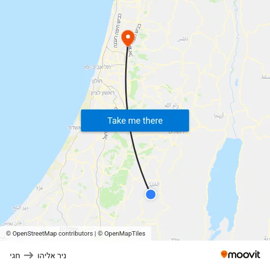 חגי to ניר אליהו map