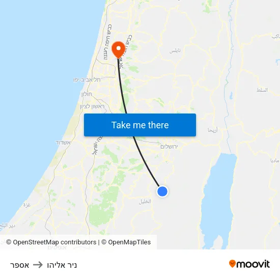 אספר to ניר אליהו map