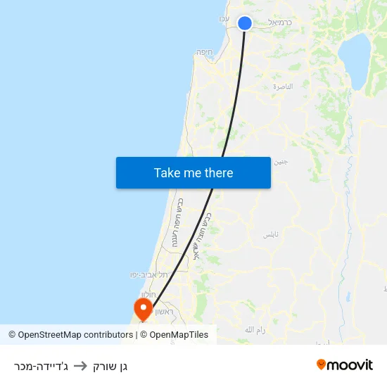 ג'דיידה-מכר to גן שורק map