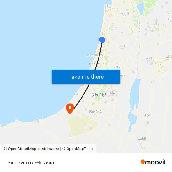 מדרשת רופין to סופה map