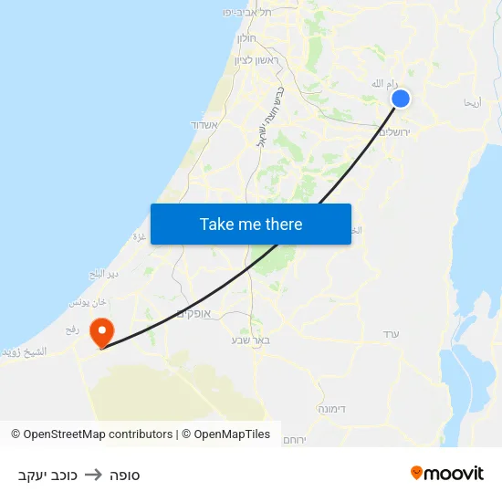 כוכב יעקב to סופה map