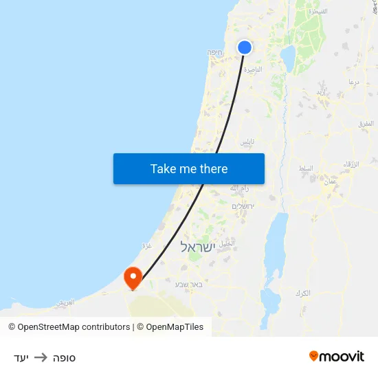 יעד to סופה map