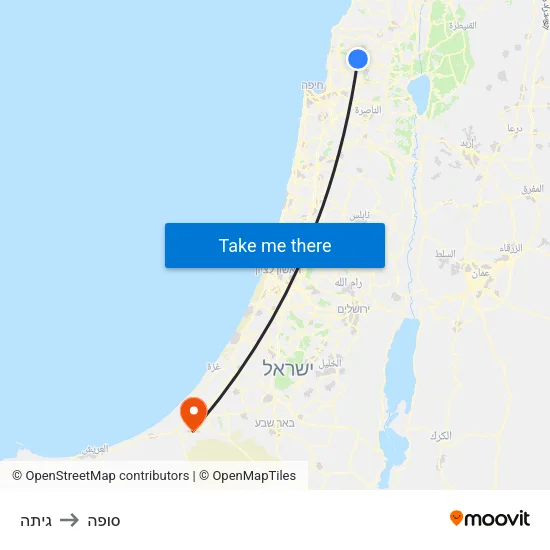 גיתה to סופה map